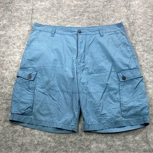 Arizona Jean Co. Mens Blue‎ Canvas Classic Fit Utility Cargo Shorts Size 40